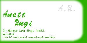 anett ungi business card